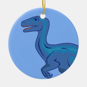 Velociraptor Ceramic Ornament