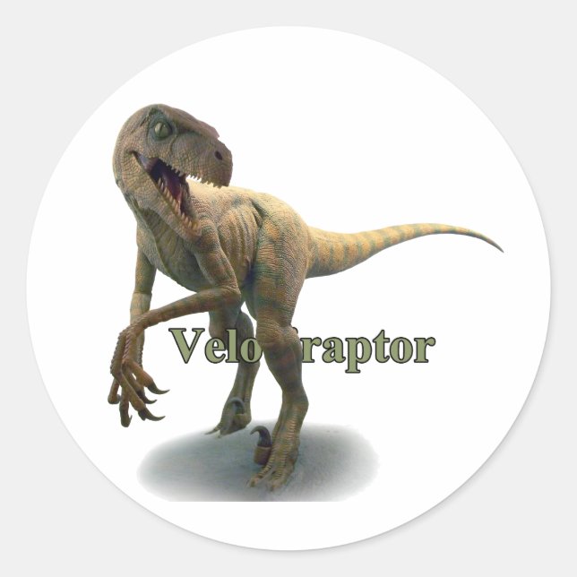 Velociraptor Classic Round Sticker (Front)