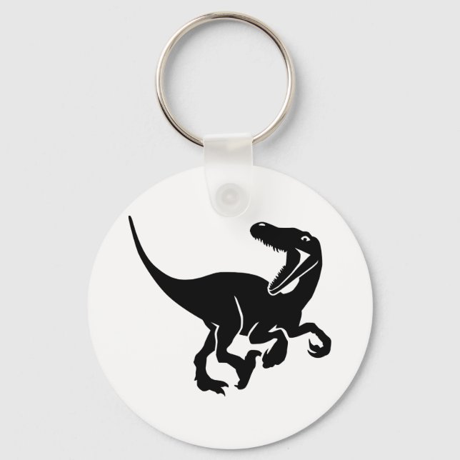 Velociraptor dinosaur keychain (Front)