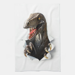 Velociraptor Dinosaur Kitchen Towel