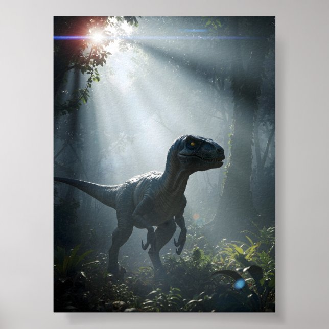 Velociraptor Dinosaur Poster (Front)