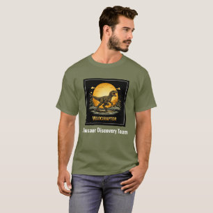 Velociraptor Dinosaur Prehistoric Moon T-Shirt