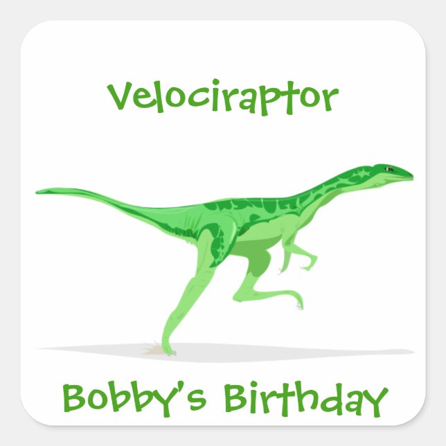 Velociraptor dinosaur sticker (Front)
