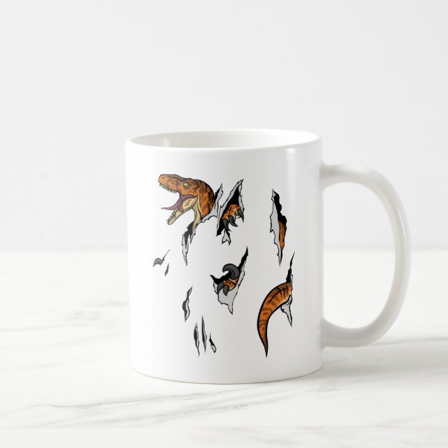 Velociraptor Escape Coffee Mug (Right)