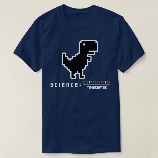Velociraptor Funny Equation 5 T-Shirt (Design Front)