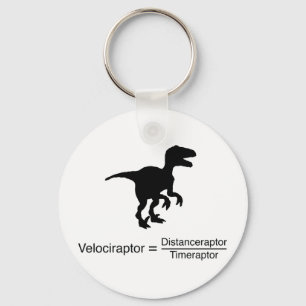 velociraptor funny science keychain