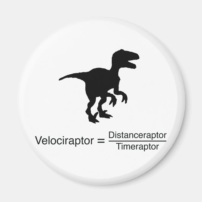 velociraptor funny science magnet (Front)