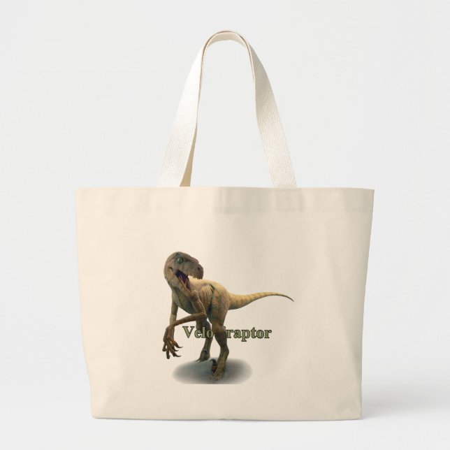 Velociraptor Large Tote Bag (Front)