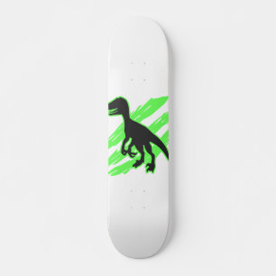 Velociraptor silhouette - Choose background colour Skateboard