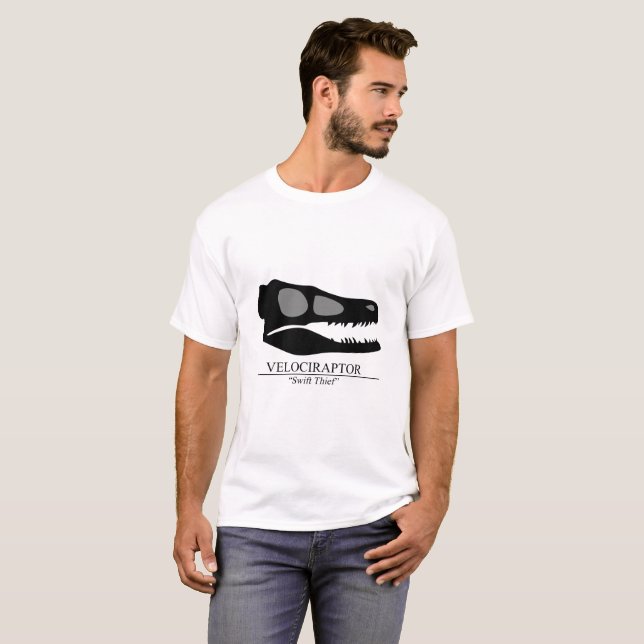 Velociraptor Skull T-Shirt (Front Full)