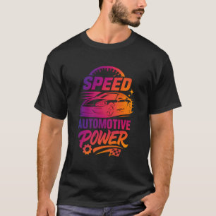 Velocity, Pulse & Chromatic Drift — Typographic Ca T-Shirt