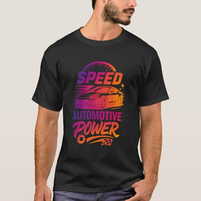 Velocity, Pulse & Chromatic Drift — Typographic Ca T-Shirt (Front)