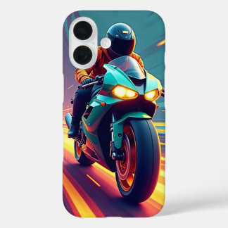 Velocity Rush: Neon Rider Phone Case