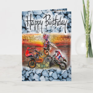 Vélos d'essai de carte d'anniversaire