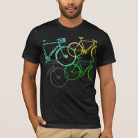 Vélos en couleurs graphiques | Vélos sur T-shirt n