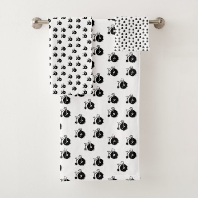 Vélos vintages Serviettes de bain (En situation)