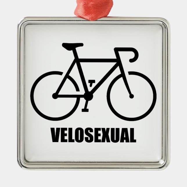 Velosexual Metal Ornament (Front)