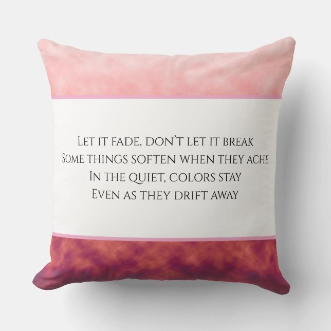 Velour Dusk Throw Pillow (Front)