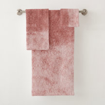 velours rose or Rose Serviettes de bains ou flanc
