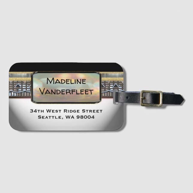 Veltraine Elegant Cool Luggage Tag (Front Horizontal)