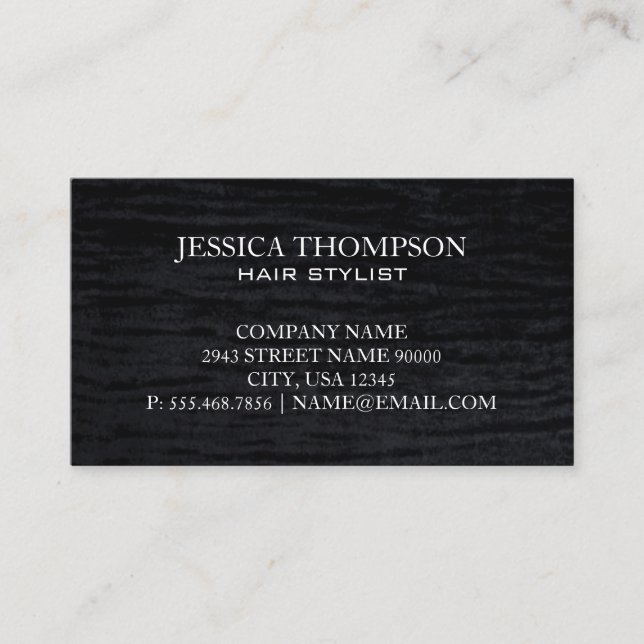 Velvet Black Business Card (Front)