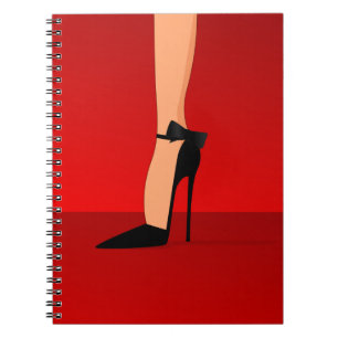 Velvet Black Shoes spiral note book
