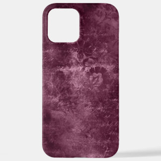 velvet burgundy floral iPhone 12 pro max case