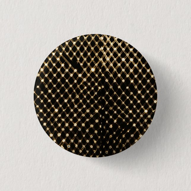 "Velvet Elegance: Diamond Radiance" 1 Inch Round Button (Front)