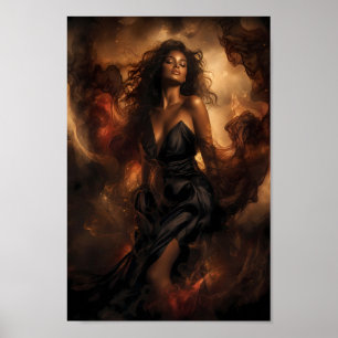 Velvet Ember Midnight Dreamscape Art Poster