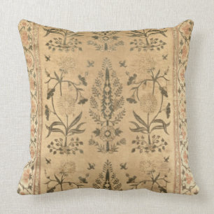 Velvet floor spread, Moghul, Shah Jahan period, 16 Throw Pillow