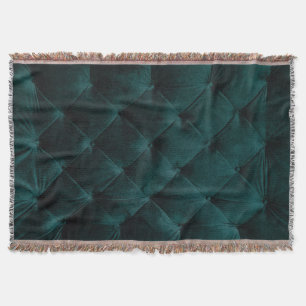Velvet Green: Malachite Textile Elegance Throw Blanket