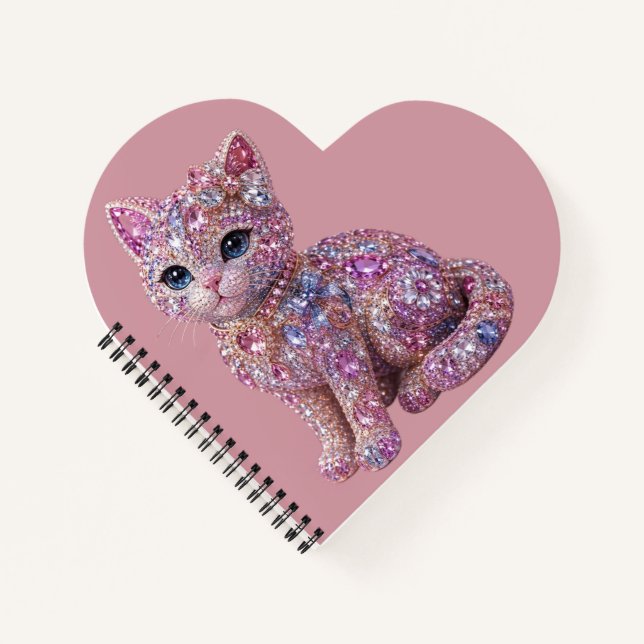 Velvet Night Cat Aesthetic Print Notebook (Front)
