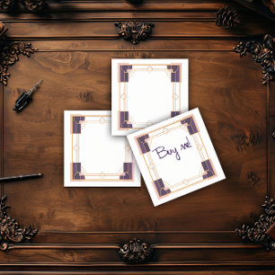 Velvet Night Geometry Art Deco Post-it Notes