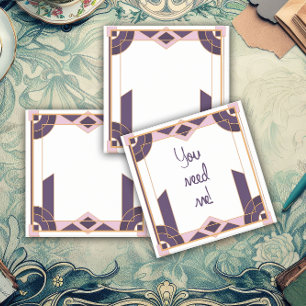 Velvet Night Geometry Art Deco Post-it Notes