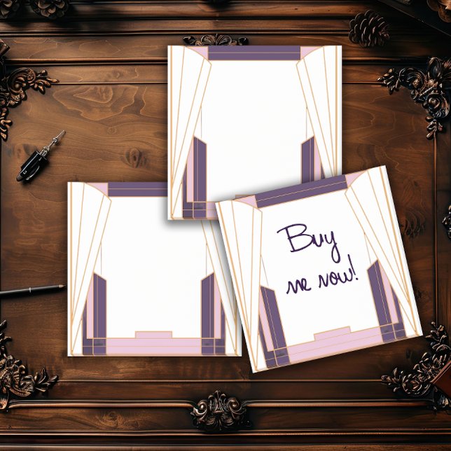 Velvet Night Geometry Art Deco Post-it Notes (Creator Uploaded)