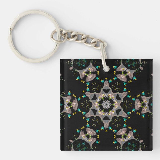 Velvet Night Kaleidoscope Keychain (Front)