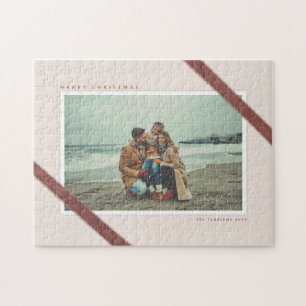 Velvet Ribbon accented Christmas photo design Jigsaw Puzzle