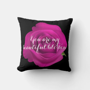 Velvet Rose Cushion - Luxurious Home Decor