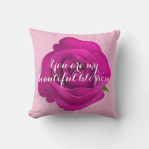 Velvet Rose Cushion - Romantic Home Decor 