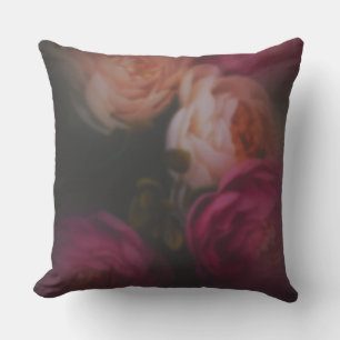 Velvet Rose Nocturne Throw Pillow