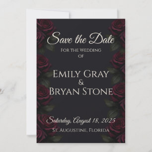 Velvet Rose Save the Date Announcement