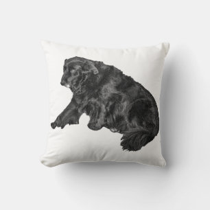 Velvet-Tone Retriever, Elegant Repose Throw Pillow