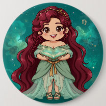Velvet Universe Zodiac — Virgo Meadow Soul Button