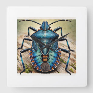 Velvet Water Bug 300924IREF238 - Watercolor Square Wall Clock