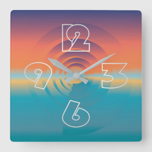 velvety blue rose square wall clock