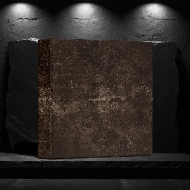 Velvety Bronze Damask | Brown Baroque Grunge Binder (Creator Uploaded)