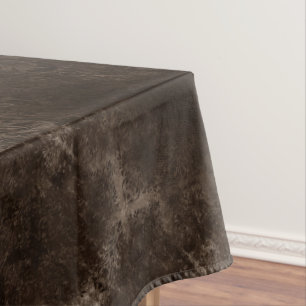 Velvety Bronze Damask   Brown Baroque Grunge Tablecloth