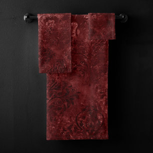 Velvety Henna Damask   Grunge rouge
