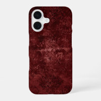 Velvety Henna Damask | Red Distressed Grunge