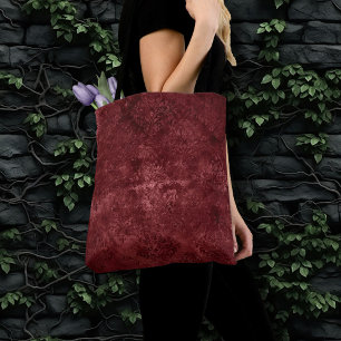 Velvety Henna Damask   Red Distressed Grunge Tote Bag